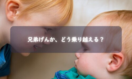 兄弟げんかに困っているママと子ども