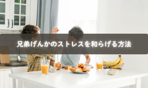 兄弟げんかで悩む親子のサポートイメージ