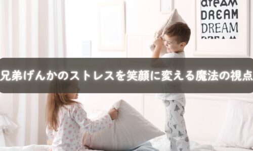 兄弟げんかで悩む親子のサポートイメージ