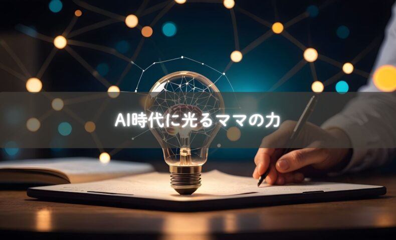 AI時代に活躍するママの人間力を表すビジュアル